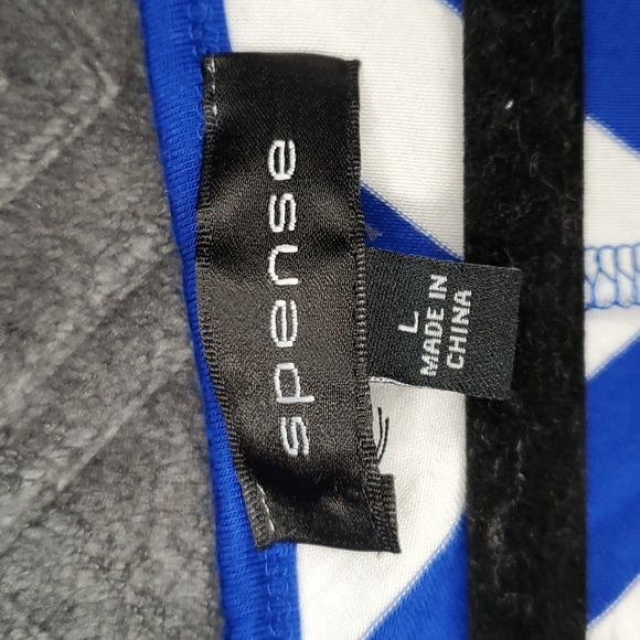 Spense Blue & White Striped Sleeveless Top Tank Large - Picture 4 of 5